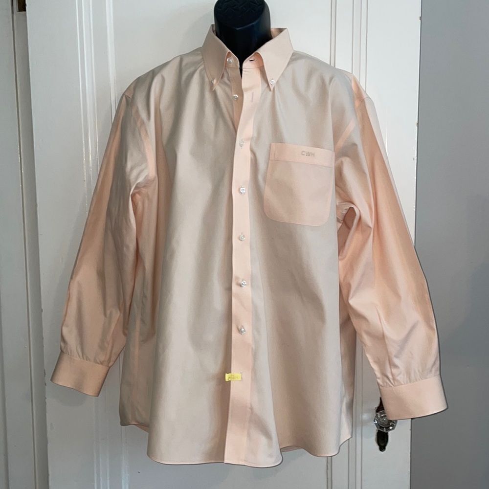 Enro‎ peach cotton non iron 2 ply dress shirt